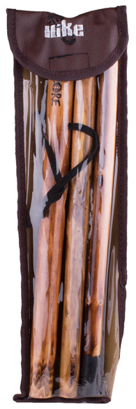 Take A Hike Wooden Walking Stick with Compass and Pouch - Explore