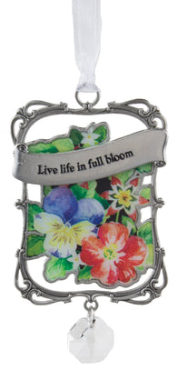 Seeds of Faith Zinc Ornament - Live life in full bloom