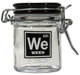 Marijuana Pot Buds Stash Jar w/ Clamping Lid In Choice Of Design