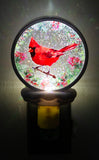 Botanical Cardinal Disk LED Night-Light, 6.25 Inches Height