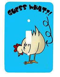 Single Toggle Metal Light Switch Cover with Chicken Butt Design