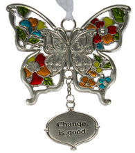 Inspirational Zinc Butterfly Ornament -Change is good