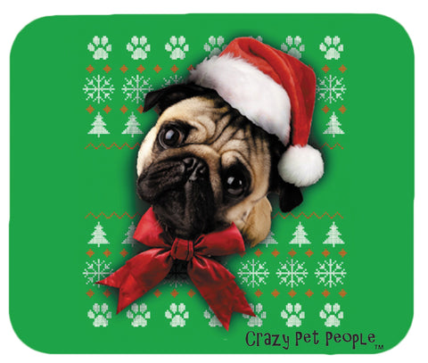 Dog Lovers Pug Ugly Sweater Christmas Design Mouse Pad