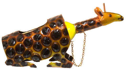 Giraffe Lovers Wine Bottle Holder w/ Giraffe Head Bottle Topper