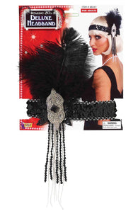 Forum Novelties Roaring 20's Deluxe Black and Silver Flapper Headband