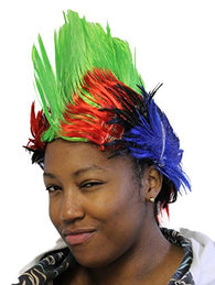 Costume Accessory - Novelty Tie Die Mohawk - One Size Fits Most (Green)