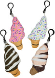 Sweet Treats Ice Cream Cone Key Chain/ Backpack Clip (Buy the set or your favorite color!)
