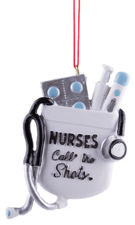 Nurses Call The Shots Christmas/ Everyday Ornament