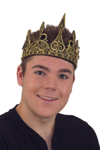 Halloween/ Costume Accessory - Adjustable Foam Kings Crown (Gold)