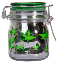 Medium Size Marijuana Pot Buds Stash Jar w/Clamping Lid In Choice Of Design