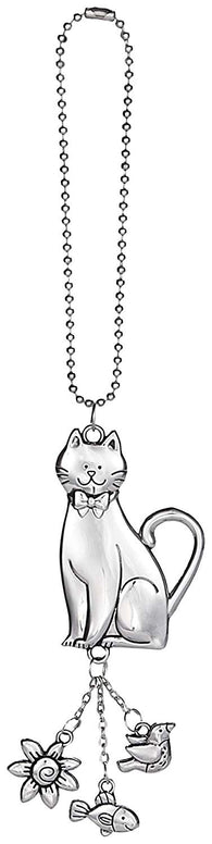 Attractive Cat Zinc Car Charm By Ganz (Hang from Rearview Mirror)