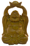 Set of Six 3 Inch Happy Buddah Figurines in Various Poses - Brown
