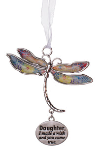 Inspirational Dragonfly Dreams Zinc Ornament -Daughter