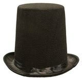 WHOLESALE LOT OF 24 HIGH QUALITY ABE LICOLN STYLE BLACK STOVEPIPE HATS