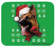 Dog Lovers German Shepherd Ugly Sweater Christmas Design Mouse Pad