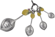 Ganz 4-Piece Measuring Spoons Set, Zesty Lemons