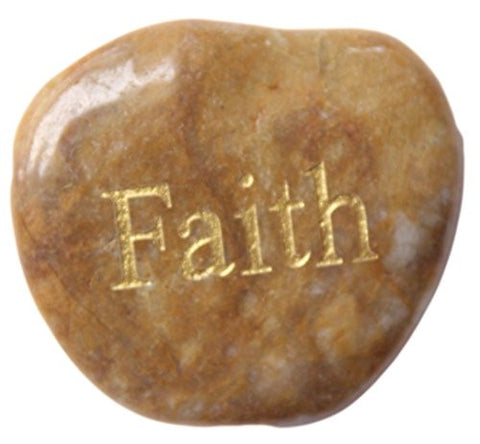Inspirational Message Stones Engraved with Uplifting Words of Wisdom - Faith