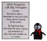 Little Penguin With Big Thoughts Christmas Penguin Figurine w/ Story Card