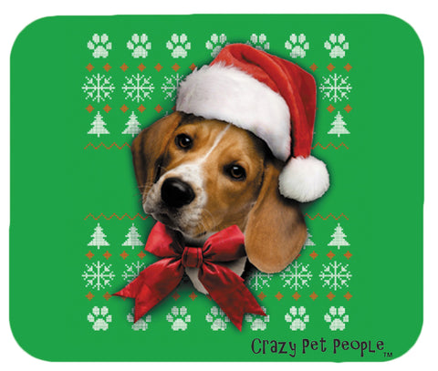 Dog Lovers Beagle Ugly Sweater Christmas Design Mouse Pad