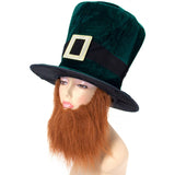 St. Patrick's Day Costume Accessory Green Top Hat W/Beard