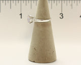 Women's Rhodium Plated Dress Ring Princess Cut Lavender CZ 116