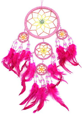 20" Long Feather/Beaded Hanging Dream Catcher