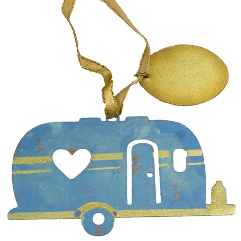 Christmas/ Everyday Ornament - Metal Camper Ornament w/ Engravable Tag