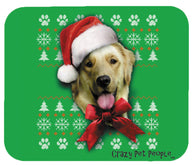 Dog Lovers Golden Retriever Ugly Sweater Christmas Design Mouse Pad