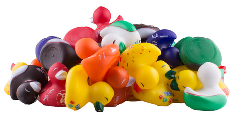 2 Inch Rubber Ducks - Bag of 50 Assorted Tootsie Candies Mini Rubber Duckies