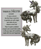 Magical Unicorn Inspirational Zinc Pocket Charm With Story Card
