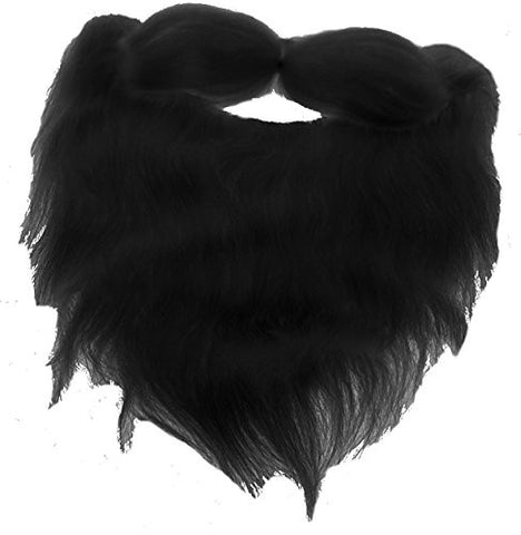 Fake Beard and Mustache Halloween Costume Accessory-Black-8"