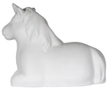 Color Changing Light Up Porcelain Laying Unicorn Figurine