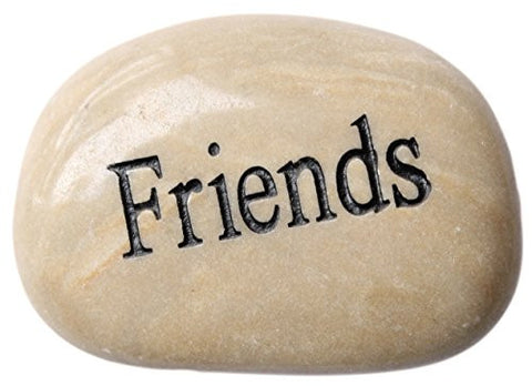 Inspirational Message Stones Engraved with Uplifting Words of Wisdom - Friends