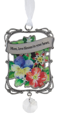 Seeds of Faith Zinc Ornament - Mom, love blooms in your heart
