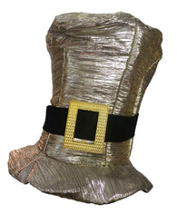 Shiny Gold Silver Metallic Tall Top Hat Adult Mens Womens Costume Accessory
