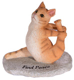 Cute and Funny Yoga Lovers Yoga Cat Polystone Figurine in Choice Of Pose