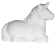 Color Changing Light Up Porcelain Laying Unicorn Figurine