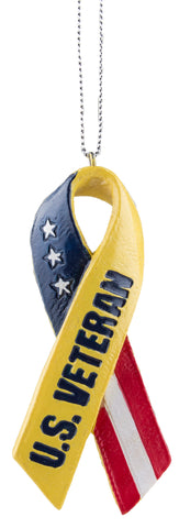 Patriotic USA Veteran's Ribbon Christmas/ Everyday Ornament