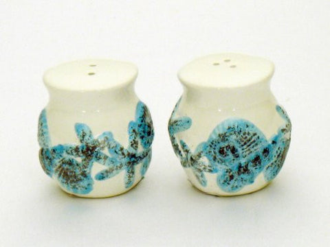 Ceramic Seashell Shell Design Salt & Pepper Set Small At Just 2 Inches Tall