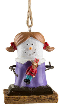 S'mores Nutcracker Style Ornament - Girl