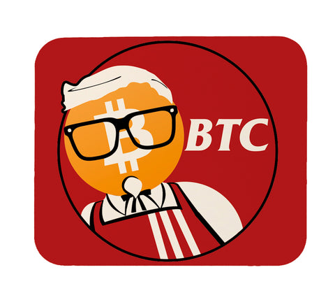 Funny Bitcoin KFC Parody Mouse Pad