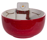 Christmas/ Winter Décor- S'mores Dolomite Cereal/ Serving Bowl