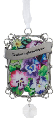 Seeds of Faith Zinc Ornament - Teachers inspire us to grow