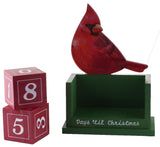 Countdown to Christmas One Month Perpetual Desktop Calendar With Cardinal