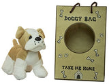 5 Inch Bulldog Plush Dog With Doggie Bag