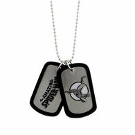 Marvel Comics Amazing Spiderman Body Logo JewelM Double Dog Tag Black New