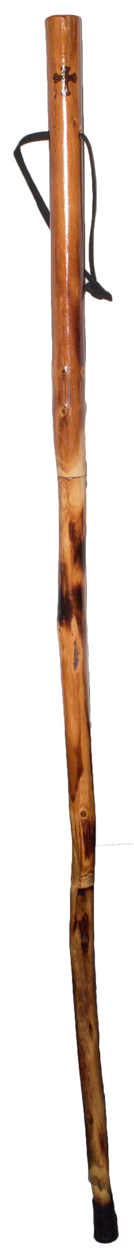 Take A Hike Wooden Walking Stick with Compass and Pouch - Cross