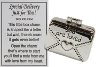 Special Delivery 1 Inch Envelope Box Charm w/ Story Card - "You Are Loved"