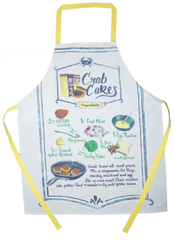 Officially Licensed Old Bay Seafood Seasoning Crab Cake Recipe Apron