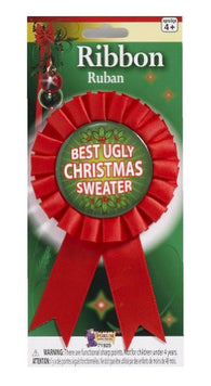 Forum Novelties Women's Award Ribbon For Ugliest Christmas Sweater